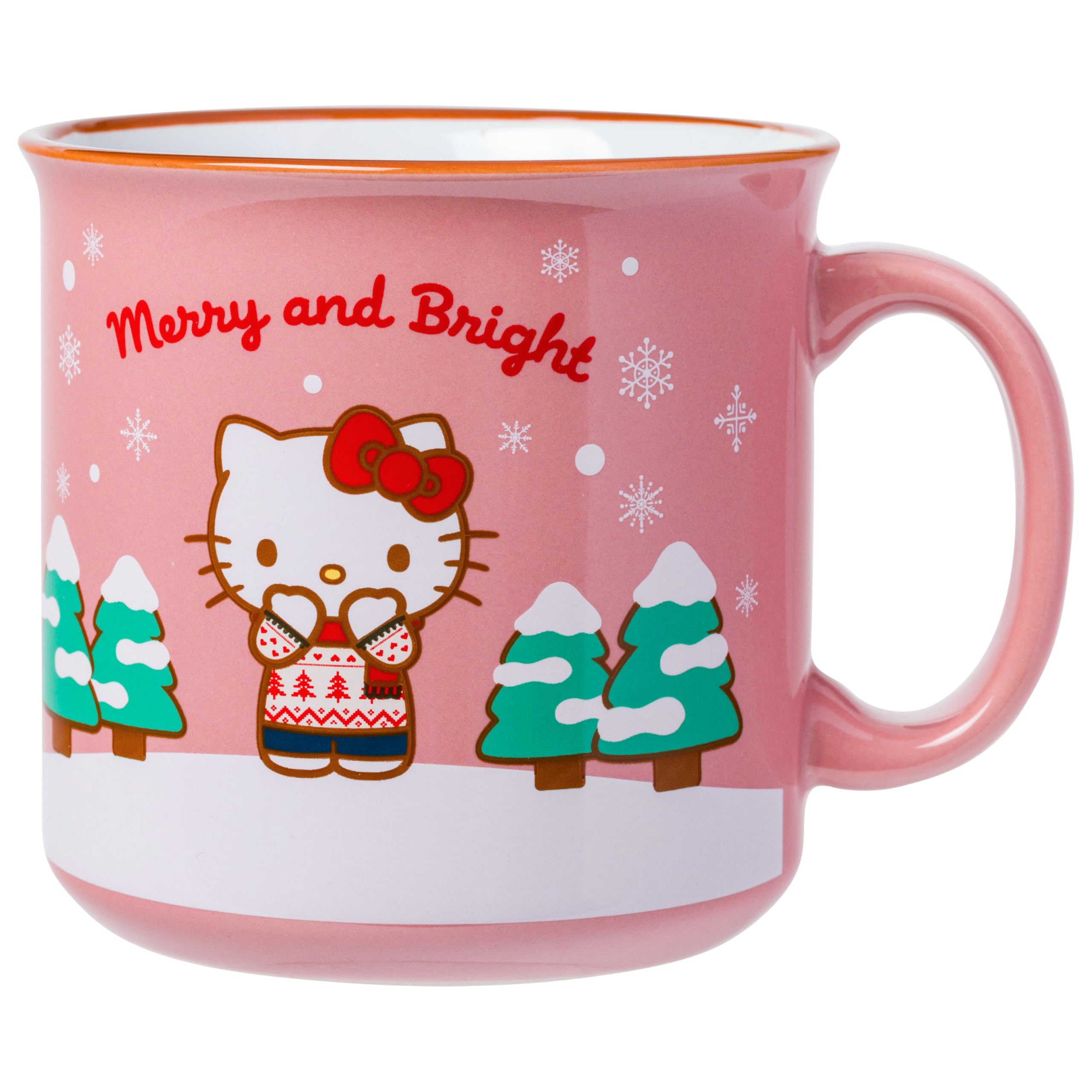 Hello Kitty - Suéteres de Navidad con iconos y copos de nieve