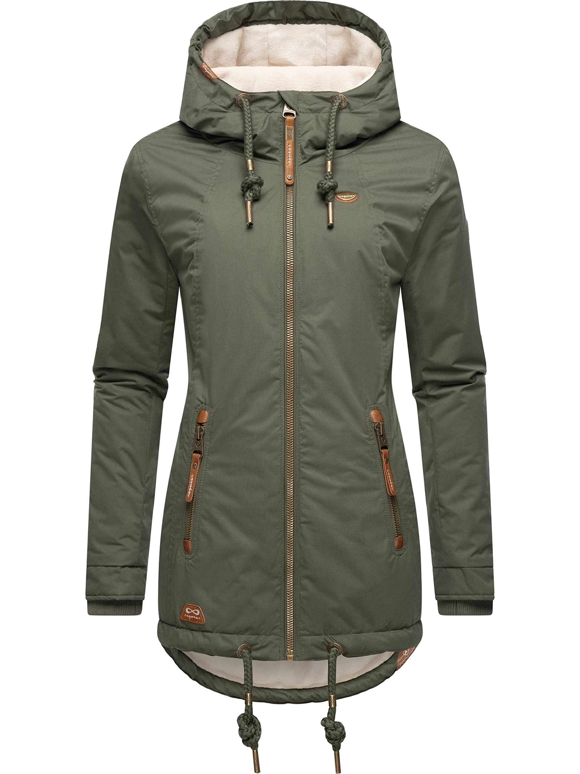 Ragwear Damen warme Winterjacke kurz wasserdicht mit Kapuze Zuzka Winter XS-6XL