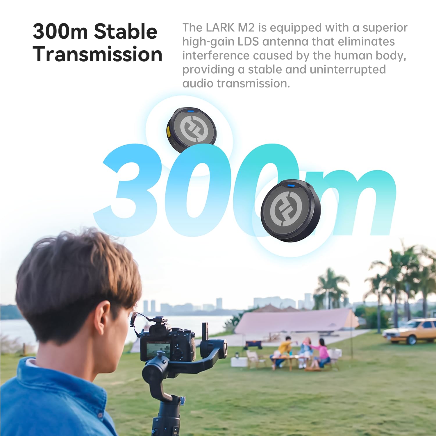 HOLLYLAND Lark M2 Microphone Lavalier pour DSLR Caméra