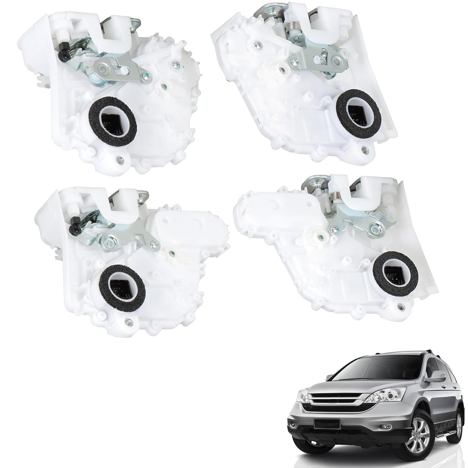 4Pcs Front Rear Right Left Door Lock Latch Actuator Replacement for 2007 2008 2009 2010 2011 CRV 72110SWAD01 72150SWAA01 72610SWAA01 72650SWAA01