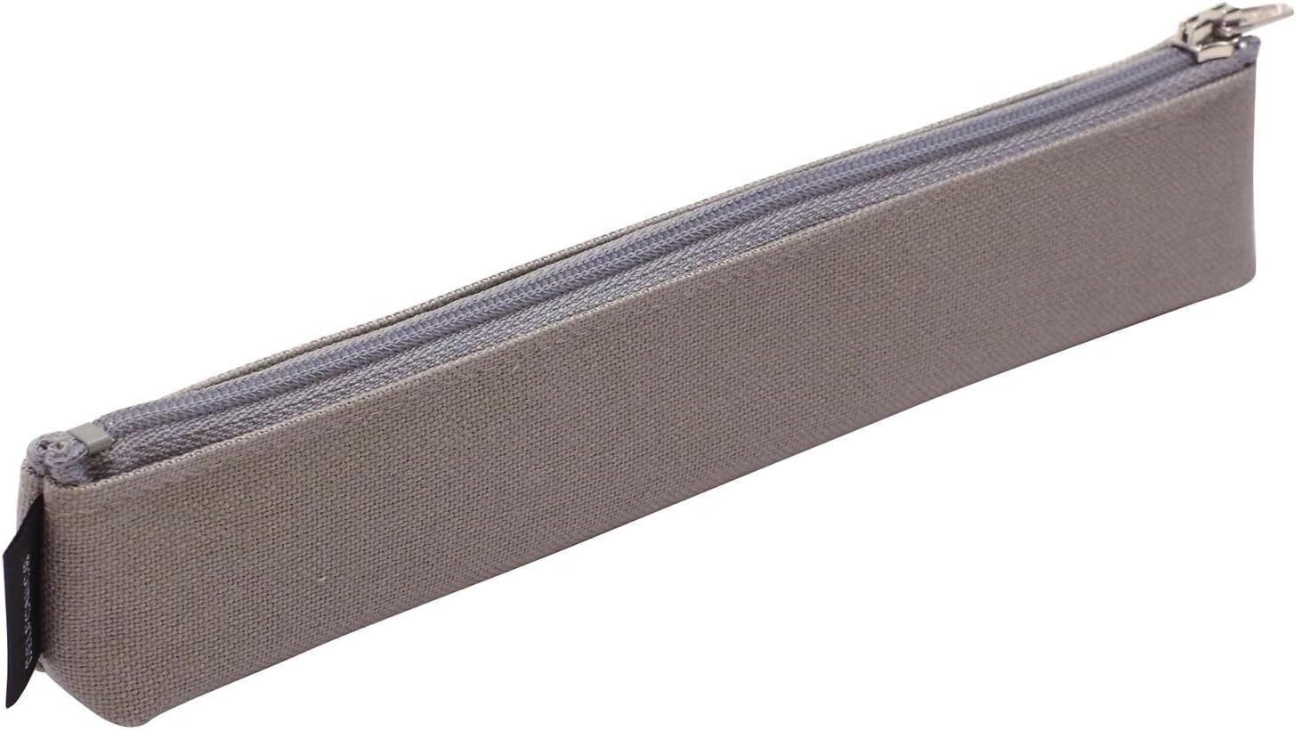 [DELFONICS] Marek Slim Pencil Case Simple Cotton School Pen Bag Pencil Pouch Case 500315 Olive