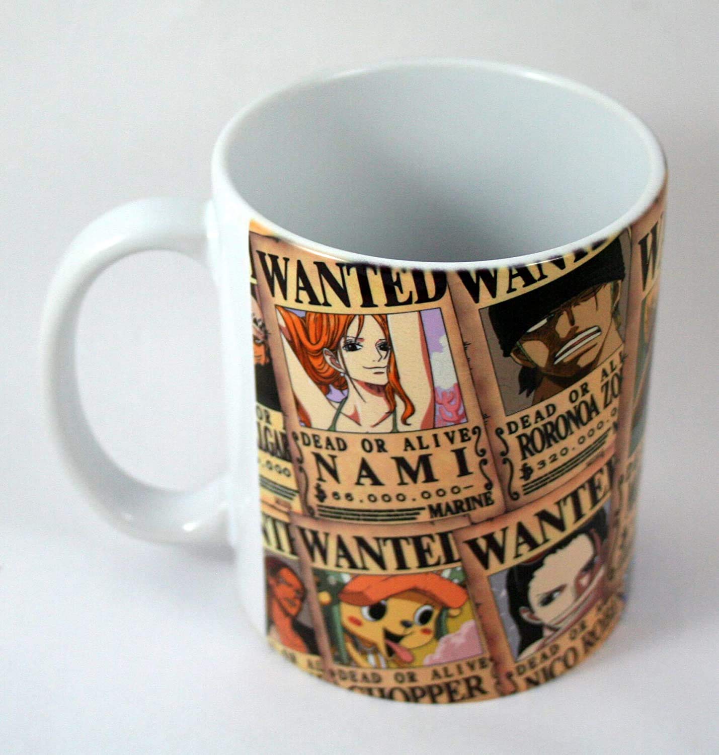 Ceramic Mug + Keychain - One Piece Series, 0.3L (New World Wanted), White, Juego de 2 piezas - Image 2