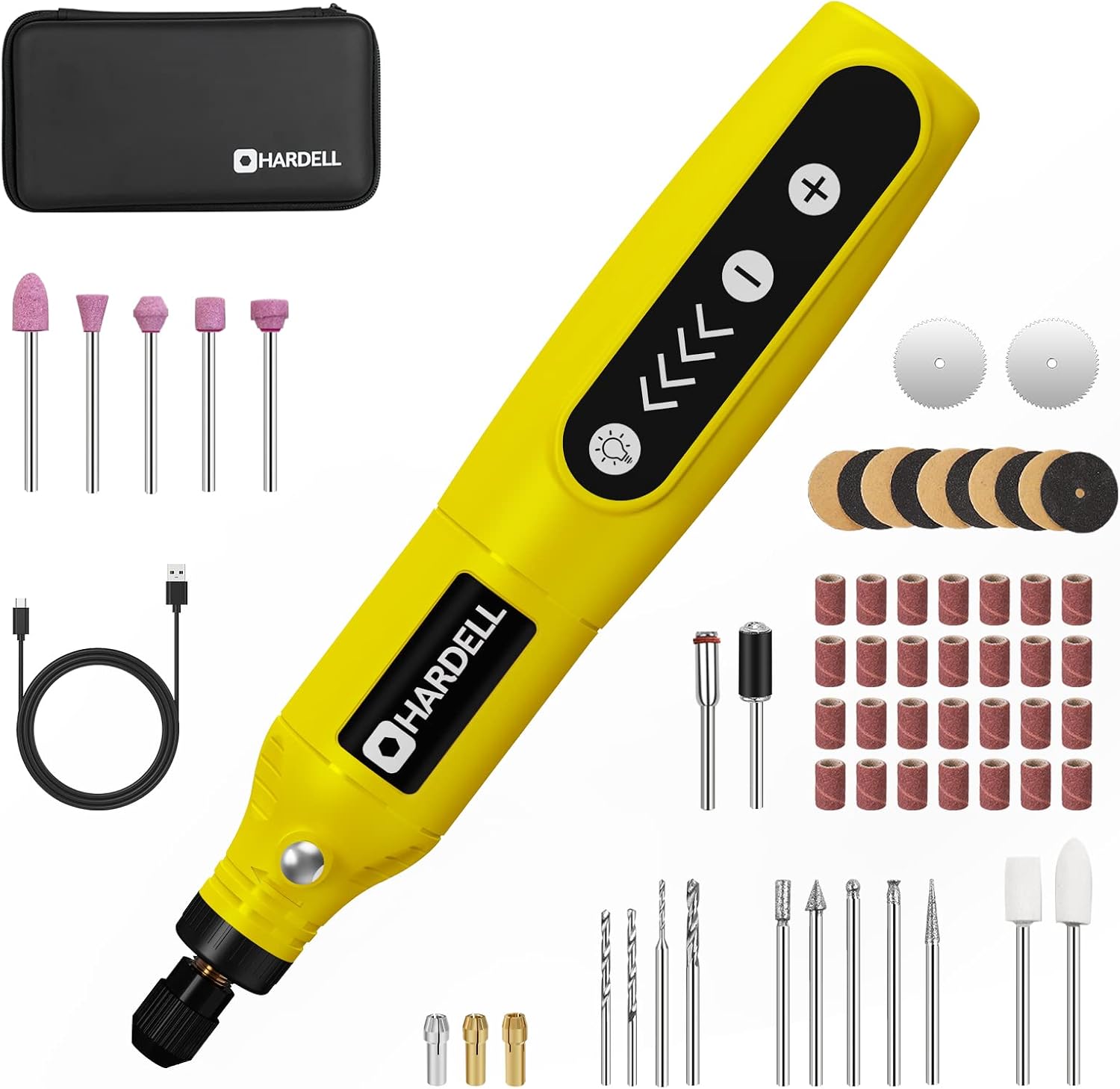 HARDELL Cordless Rotary Tool, 5 Variable Speed Mini Rotary Tool Kit