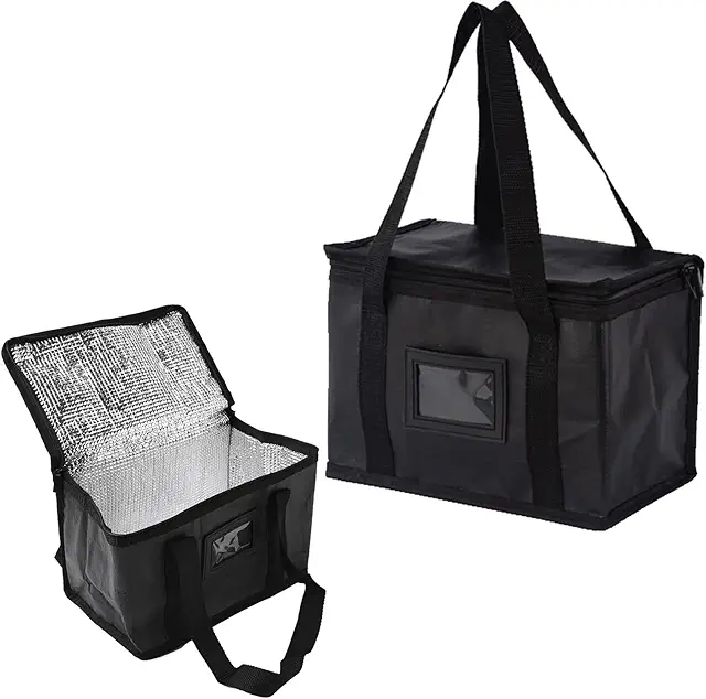 10L Insulated Food Delivery Bag - Foldable Thermal Cooler for Groceries & Pizza