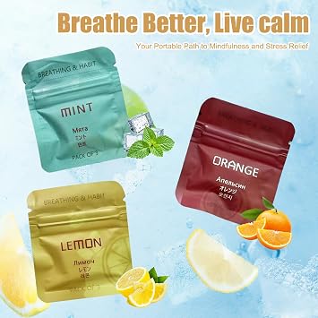 Breathing Necklace with Resistance,Anxiety Relief Breathing Necklace with Filters,Portable Breathe Pendant for Calm & Focus,for Men & Women,with 7 Flavoured Filters