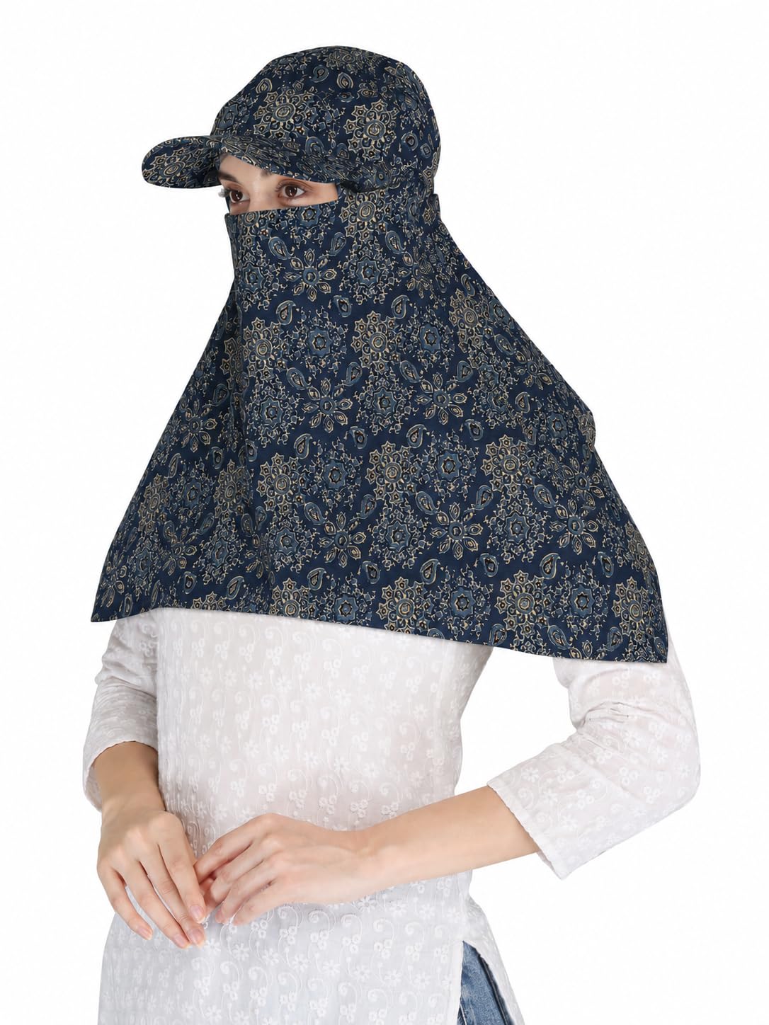 Scarf Face Cover Cap Mask Sun Protection Head Hair Face Wrap Bandana Stole For Girls and Women-image-15