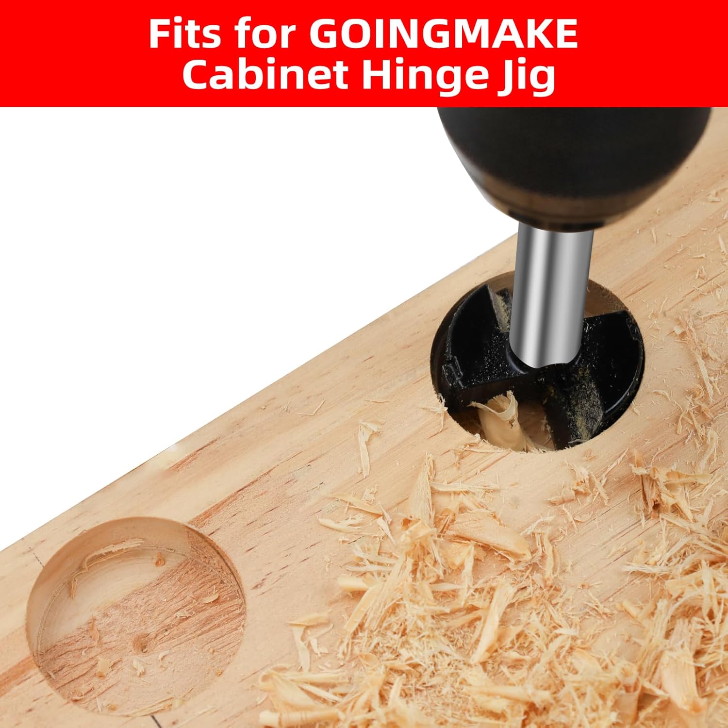 GOINGMAKE 2 Set 35mm Replacement Carbide Tipped Hinge Drill Bit Fits for GOINGMAKE Concealed Hinge Jig, Cabinet Hinge Jig Drill Bits Fits for Woodworking Hole Drilling