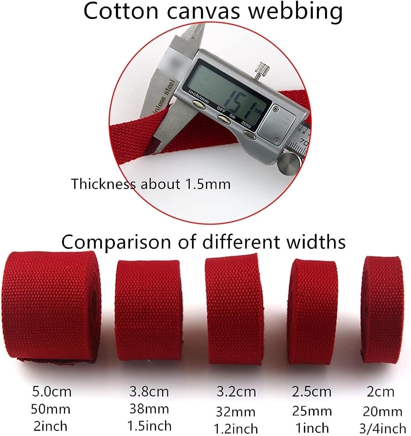 Webbing Strap，Nylon Webbing Strap, Webbing Strap - Cotton Webbing for Bag Straps - Rucksack/Backpacks, Luggage/Cargo Strapping, Belts, 10 Yards/lot(Color:Wit, Size : 25 MM) (Color : Wit, Size : 25 (C