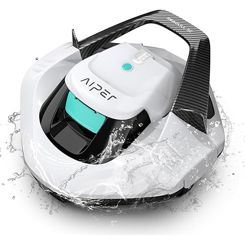 (2026 Upgrade) AIPER Seagull SE Cordless Robotic Pool Cleaner with 100 Mins Runtime, Powerful 1320GPH Suction,Smart Self-Parking, Pool Vacuum for Above Ground Pools up to 860 Sq.ft, Pearl & Cyan