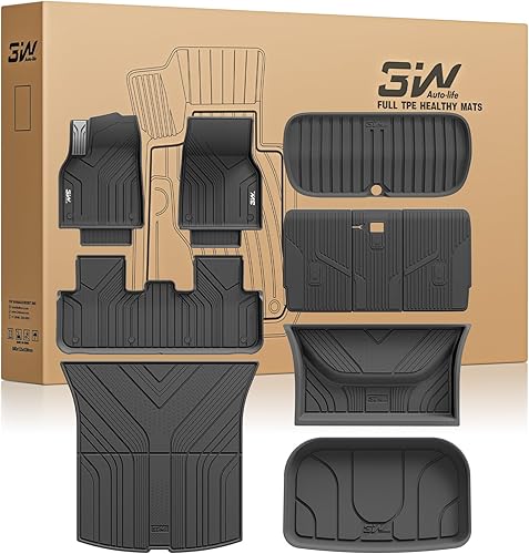 Miniatura 11 de 3W – Tapetes y revestimiento para maletero compatibles con Tesla Model S 2021-2026, tapetes TPE para todo tipo de clima con ajuste personalizado