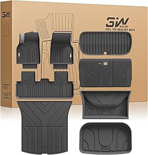 Tesla New Model Y Juniper Floor Mats and Cargo Liners, TPE Full Set Floor Liner for New Model Y 2025 2026, Cargo Mats and Seat Back Cover Protector, VigorMold, Car Mats for Tesla Accseeories, Black
