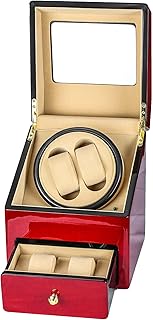 WATCH WINDER FOR AUTOMATIC WATCHES-BROWN- 2 AUTOMATIC WATCH SLOTS