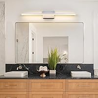 Vista 2 de LED Brushed Nickel Vanity Light for Bathroom Lighting Fixtures Over Mirror Modern Bath Vanity Lights Bar 24W 5CCT Diammable Bathroom Lights 31.5