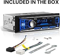 Vista 6 de Boss Audio Systems 611UAB - Estéreo multimedia para auto - Un solo Din, audio Bluetooth y llamadas manos libres, micrófono incorporado, reproductor