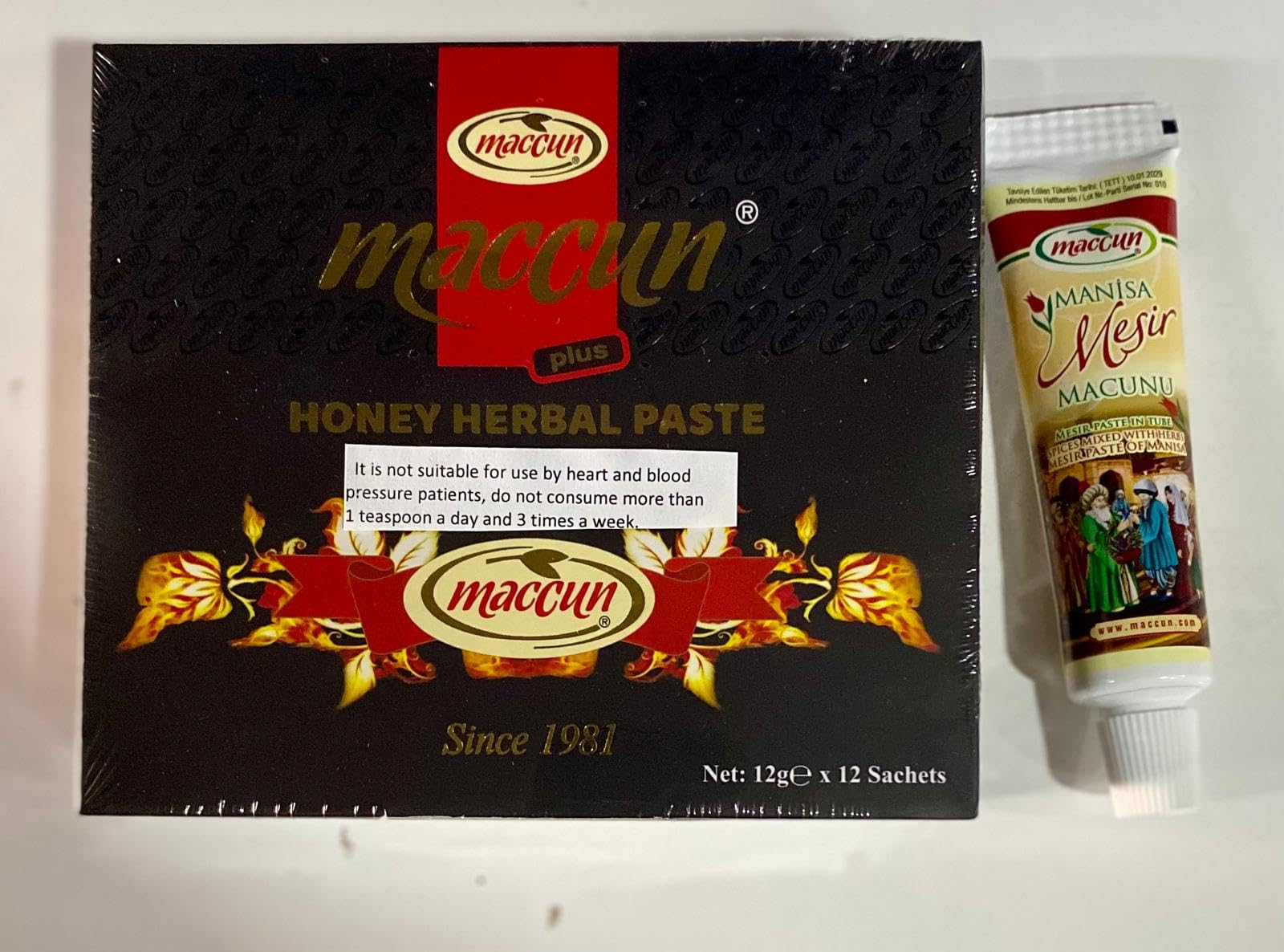 Maccun plus 12x12g + Tube Gift