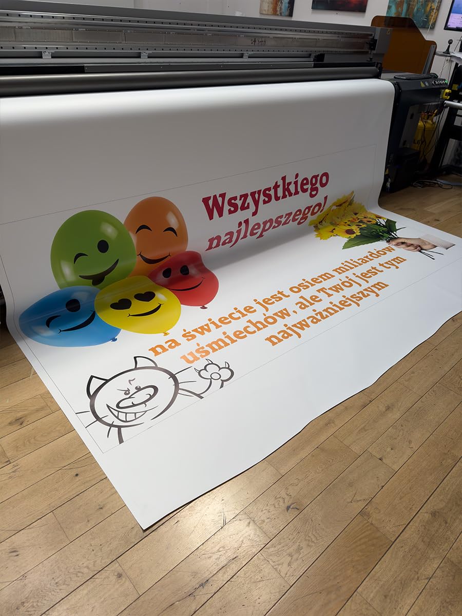 Banner Selbst Gestalten – Personalisierter Werbebanner mit Text/Logo/Foto – Für Werbung, Veranstaltungen & Dekoration – Wetterfest, UV-beständig – 450 g/m – von 1 bis 4 m – PrintMercial