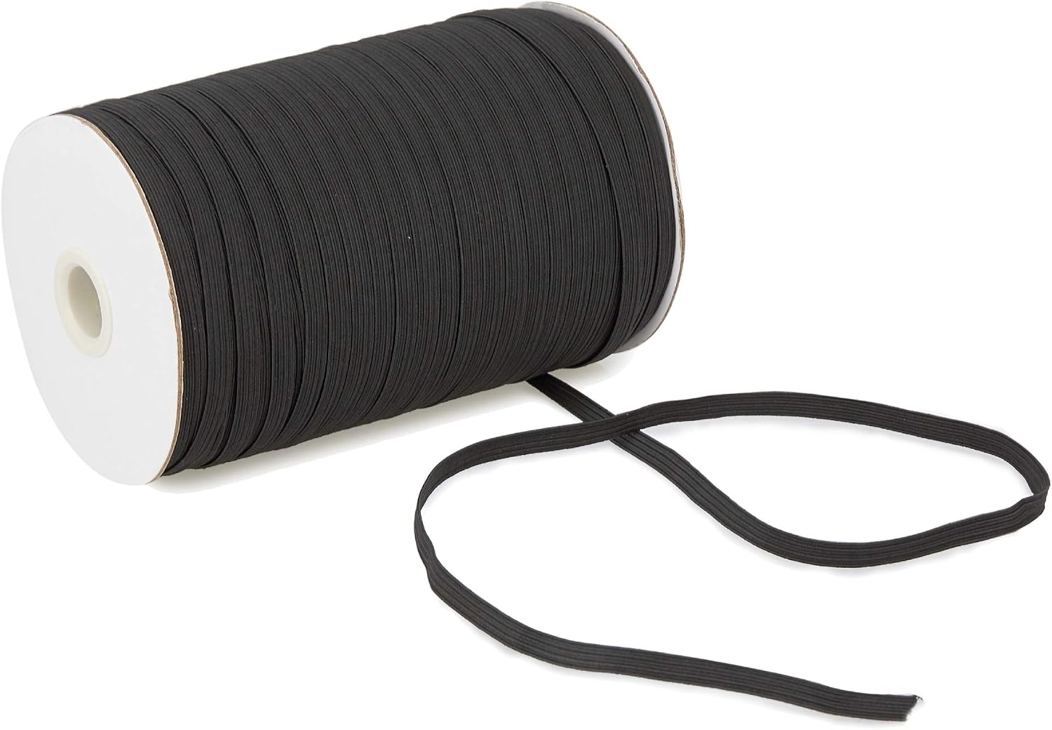 Elastic Bands for Sewing, 180-Yards, 1/4 Inch Width Braided Elastic Cord Spool, Black