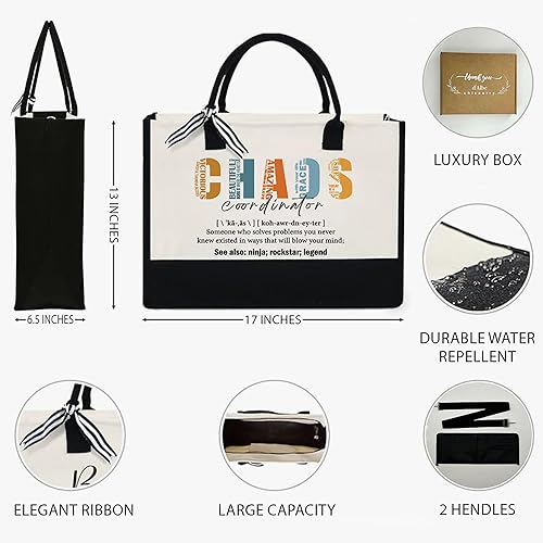 Miniatura 2 de d'Albe chiccarry Regalo para mujeres, mamá, profesora, regalos de cumpleaños para jefa, compañera de trabajo, bolsa de lona con cremallera