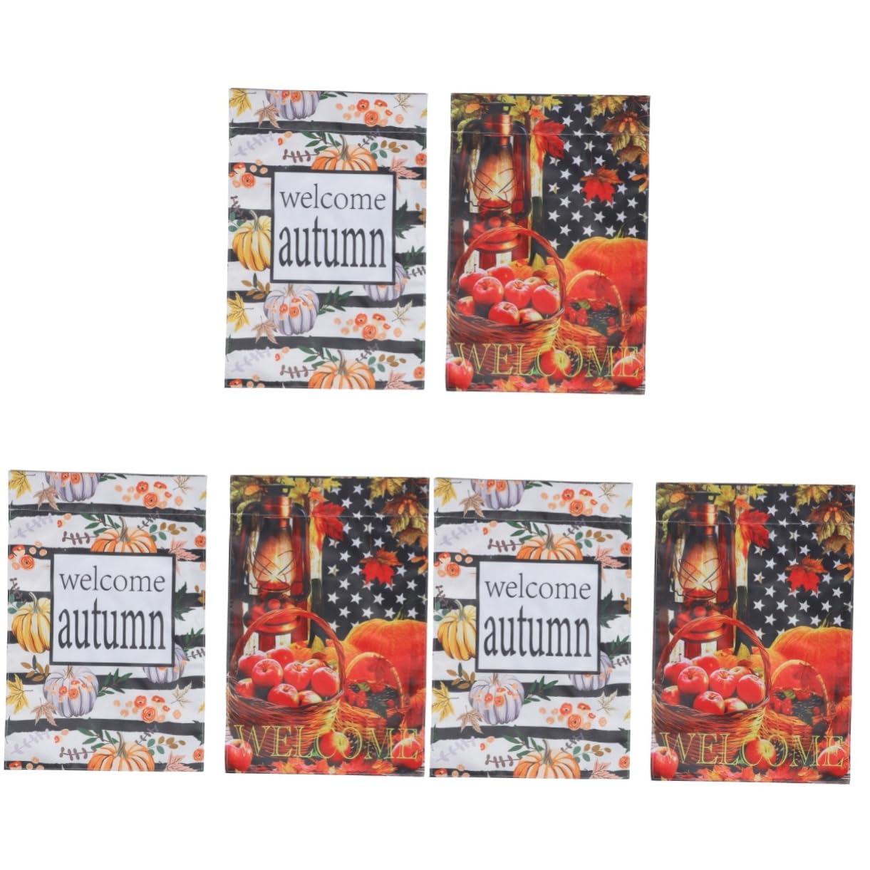 Sosoport 6stücke Herbst Gartenflagge Doppelseitige Gartenflags Für Außen Mit Kürbis-motiven Dekoration Für Fall Und Erntedankfest Für Garten Und Eingang