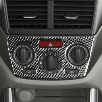 Real Premium Carbon Fiber Compatible with Subaru Forester 2009 2010 2011 2012 2013 Accessories Car Air Conditioning Knob Cover Sticker Decal Interior Trim