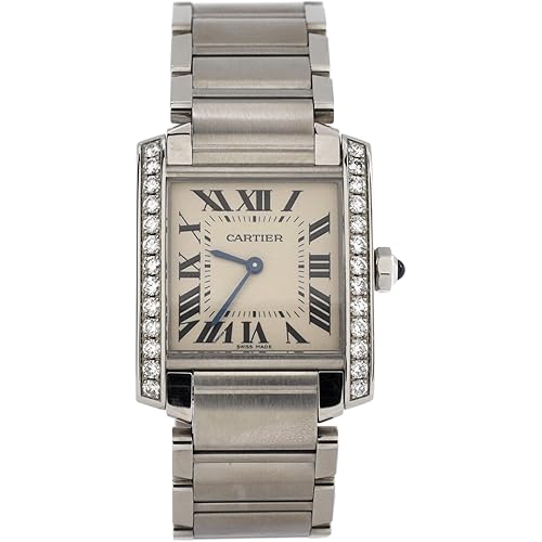 Cartier, Pre-Loved Tank Francaise Quartz Watch Stainless Steel with Diamond Bezel 25