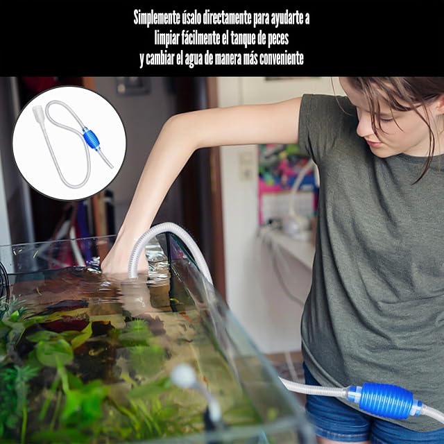 Foto 4 de 6 de EHDWXVZM 1 tubería de agua, 1 pieza de red de pesca, cambiador de agua, arena