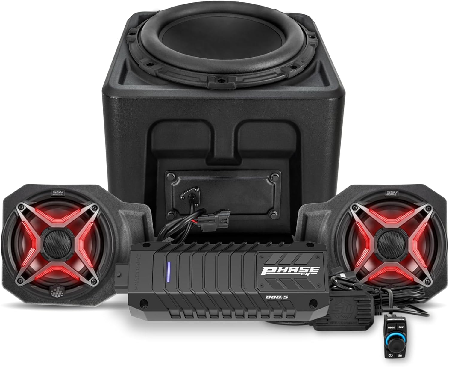 SSV Works RG4-Q3VRC 2018-2023 Polaris Ranger XP1000 Lighted 3-Speaker Audio System for Ride Command