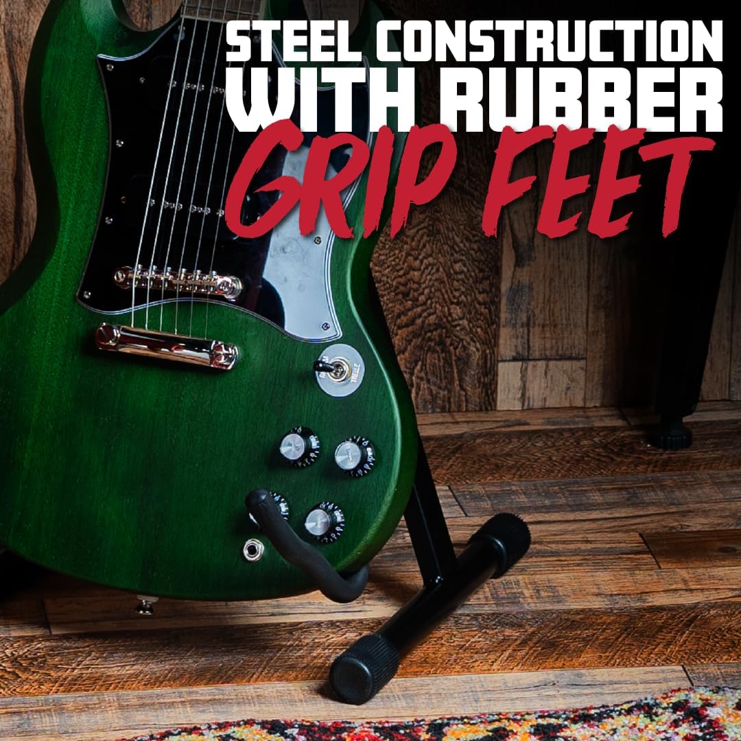 Gator Rok-It Compact and Universal A-Frame Stand for Acoustic, Electric, or Bass Guitars, (RI-GTRAU) image 4