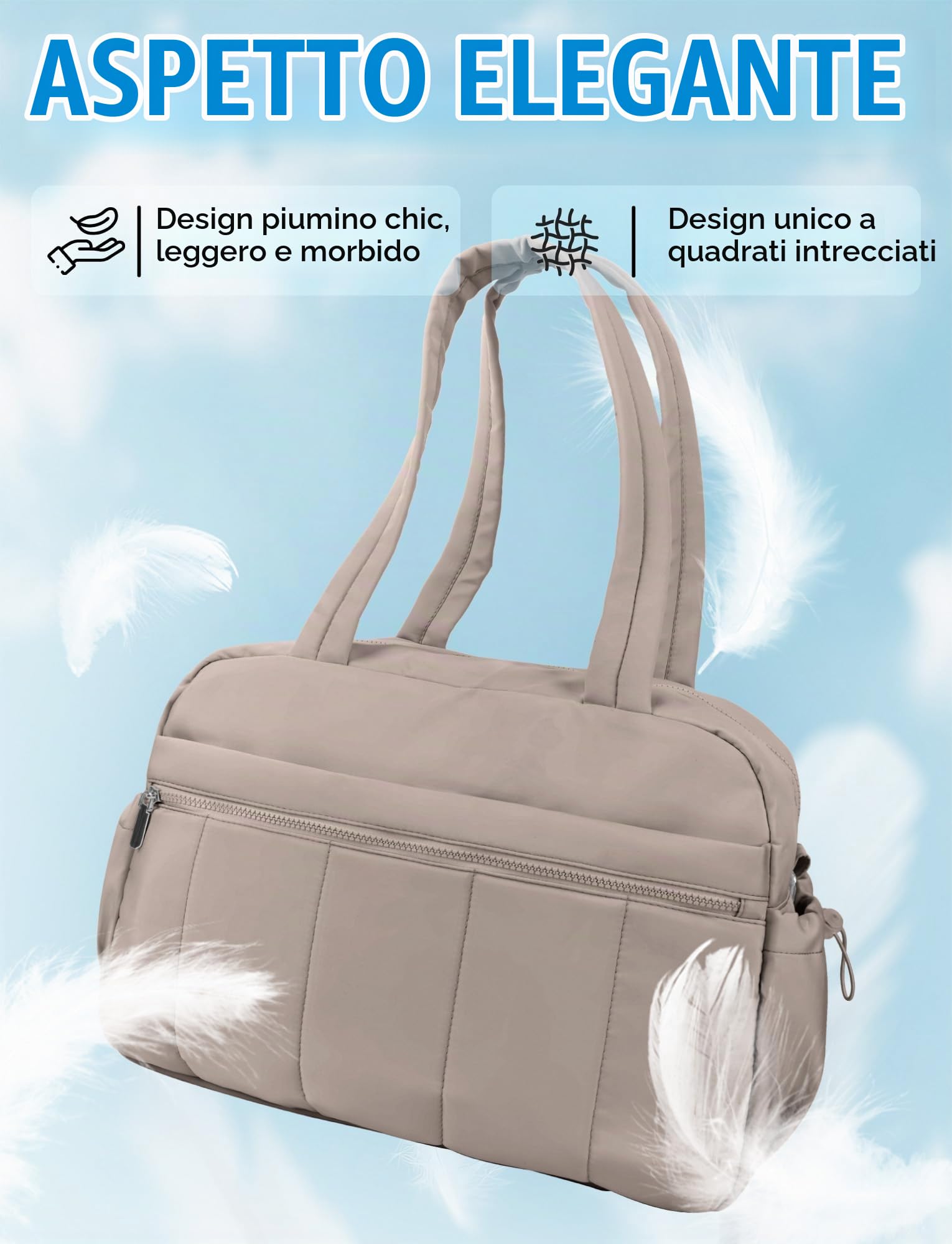 Borsa Palestra Donna Borsone Palestra Borsone da Viaggio Fitness al Coperto Marrone