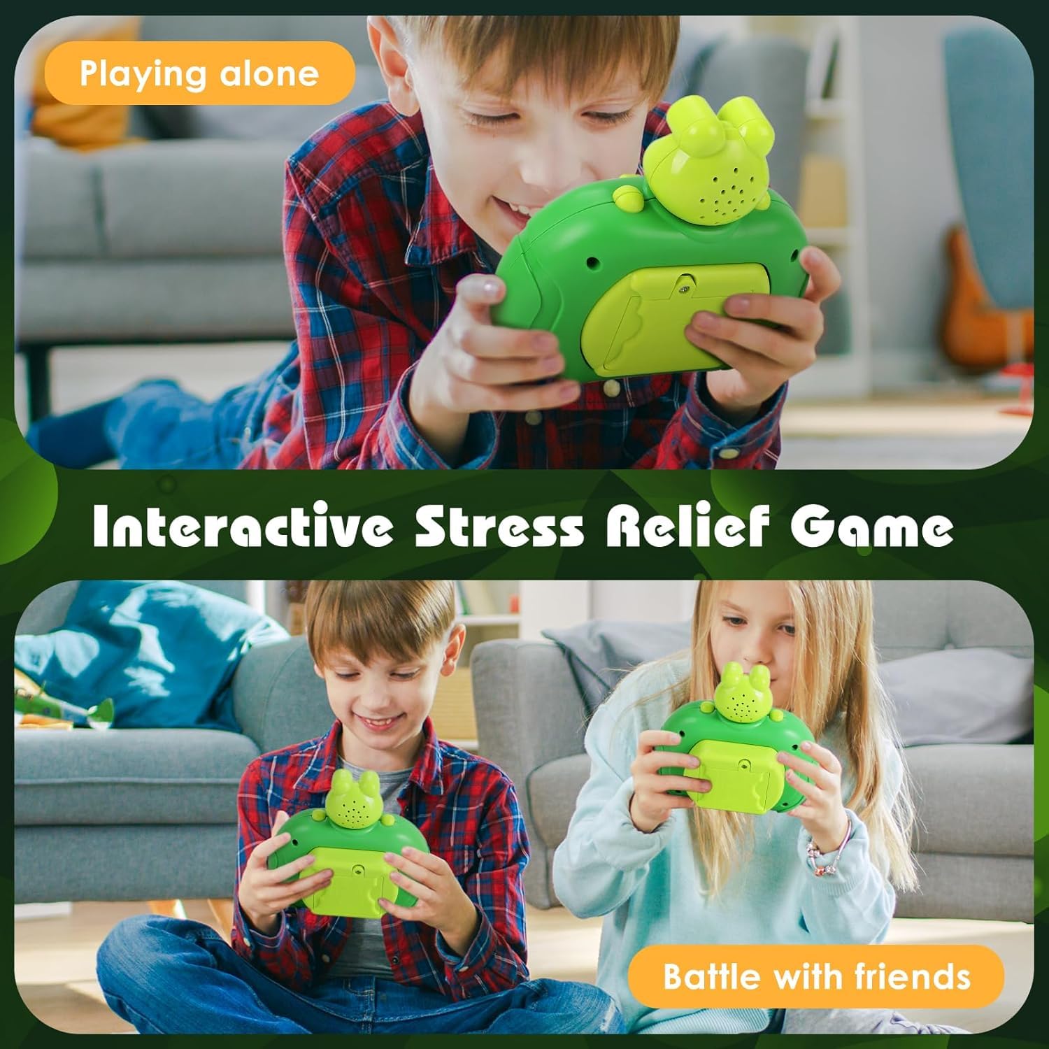 SUPER JOY Quick Push Bubble Game Bambini Mini-Handheld Elettrico Fidget Game Toys Push Game Relieving Stress Fidget Giocattoli per Ragazzi, Ragazze, Ragazzi Rana