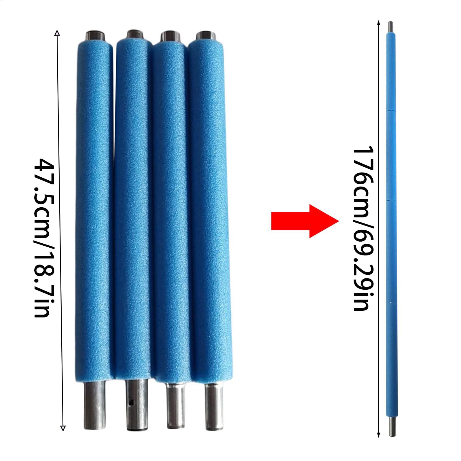 Perfeclan Trampolinstangen Ersatz - 2-teilig Mit Schaumstoffschutz