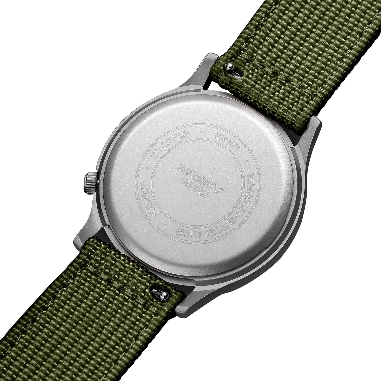 BERNY Titanium Watches for Men Japanese Sweep Second Quartz Movement Men's Field Wrist Watch 5ATM Waterproof Military Wristwatch for Men and Women Luminous Unisex Analog Sport Watches