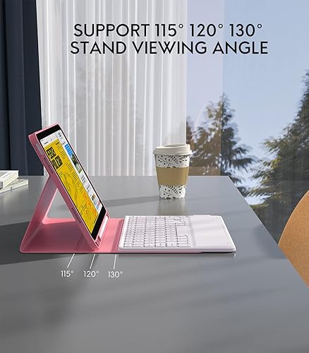 Miniatura 4 de CHESONA Funda Touchpad para iPad de 10 generación con teclado (10.9 pulgadas, 2022), retroiluminación de 7 colores, trackpad multitáctil, funda con