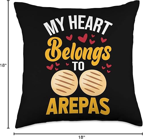 Miniatura 6 de Funny Arepa Gifts Men Women Colombia Venezuela Cita divertida almohada colombiana venezolana Arepa 16 x 16 pulgadas multicolor