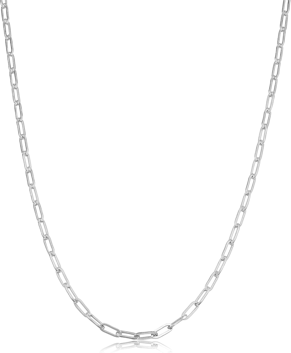 ★HAESOOL★Clip Chain Necklace Amazon.com: Sterling Silver Polished Paperclip Chain