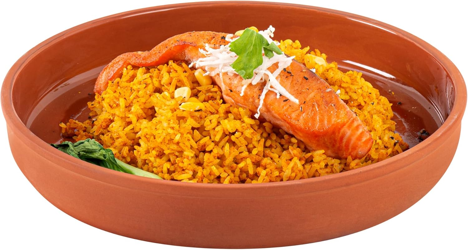 Restaurantware Terracotta Cazuela Bowls 10 Pack of 34 oz Durable Rustic Serving Dish Glazed Oven-Safe Bowl Freezer-Safe Tapas Dish Microwave-Safe Dishwasher-Safe