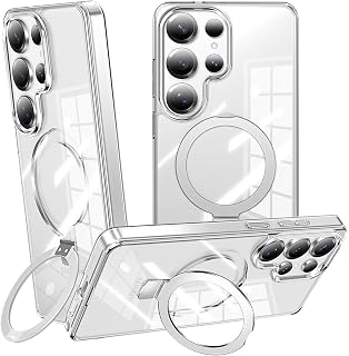 Compatible with Samsung Galaxy S25 Ultra Case with Stand, Clear