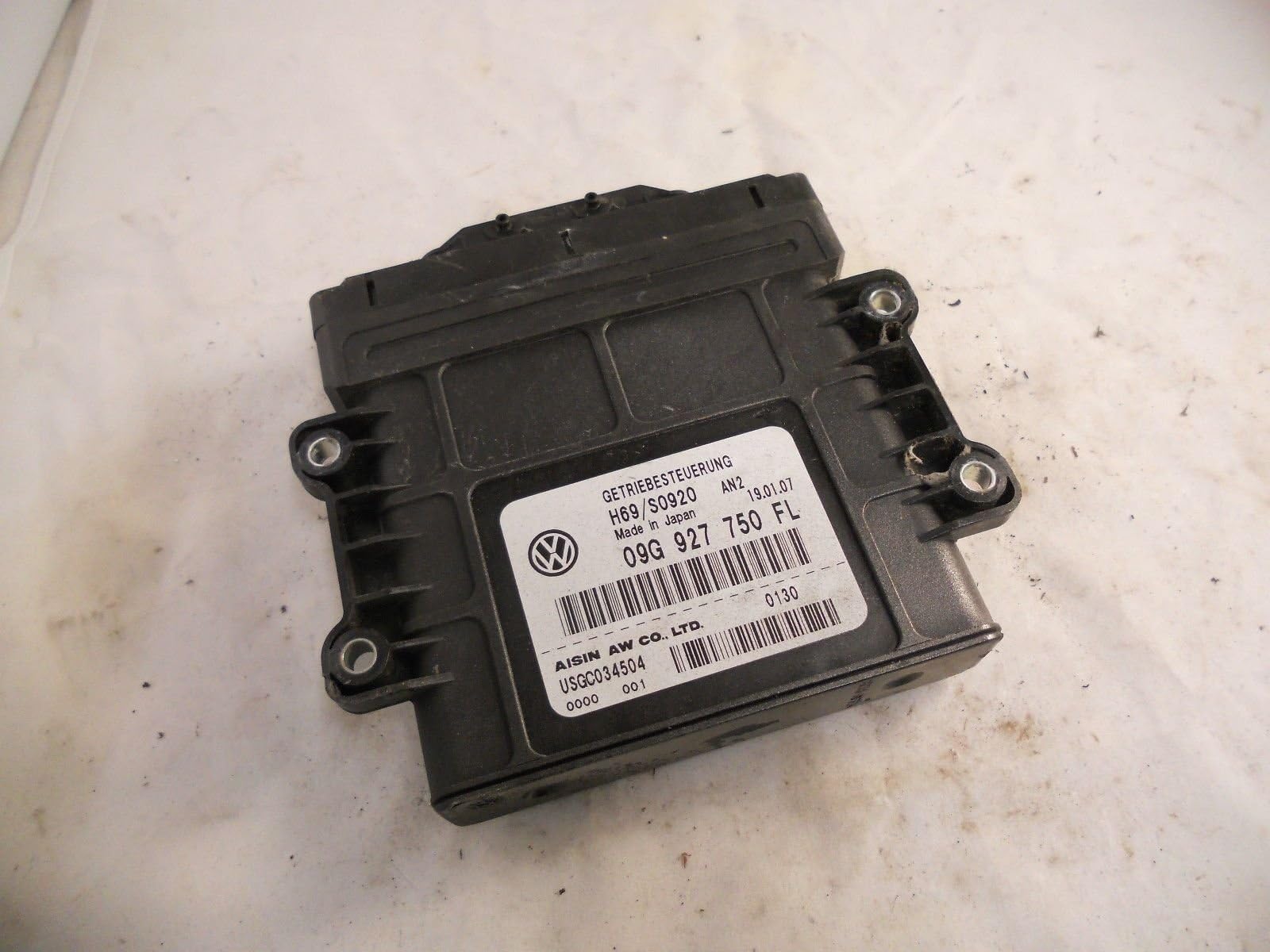 2007 VW Jetta Transmission Computer TCM ECM ECU 09G 927 750 FL