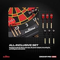 Vista 5 de Arachnid Cricket Pro Tournament-Quality Dartboard with 35 Games and 318 Variations (6 Cricket Games)