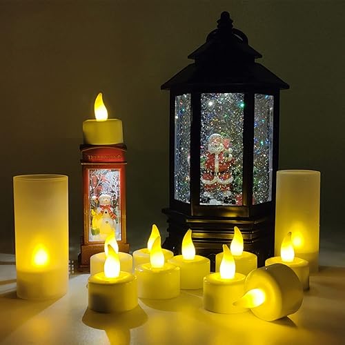 Miniatura 6 de YASENN Velas recargables de color blanco cálido LED velas de té 12 piezas programa de efecto de llama parpadeante velas de plástico sin llama para