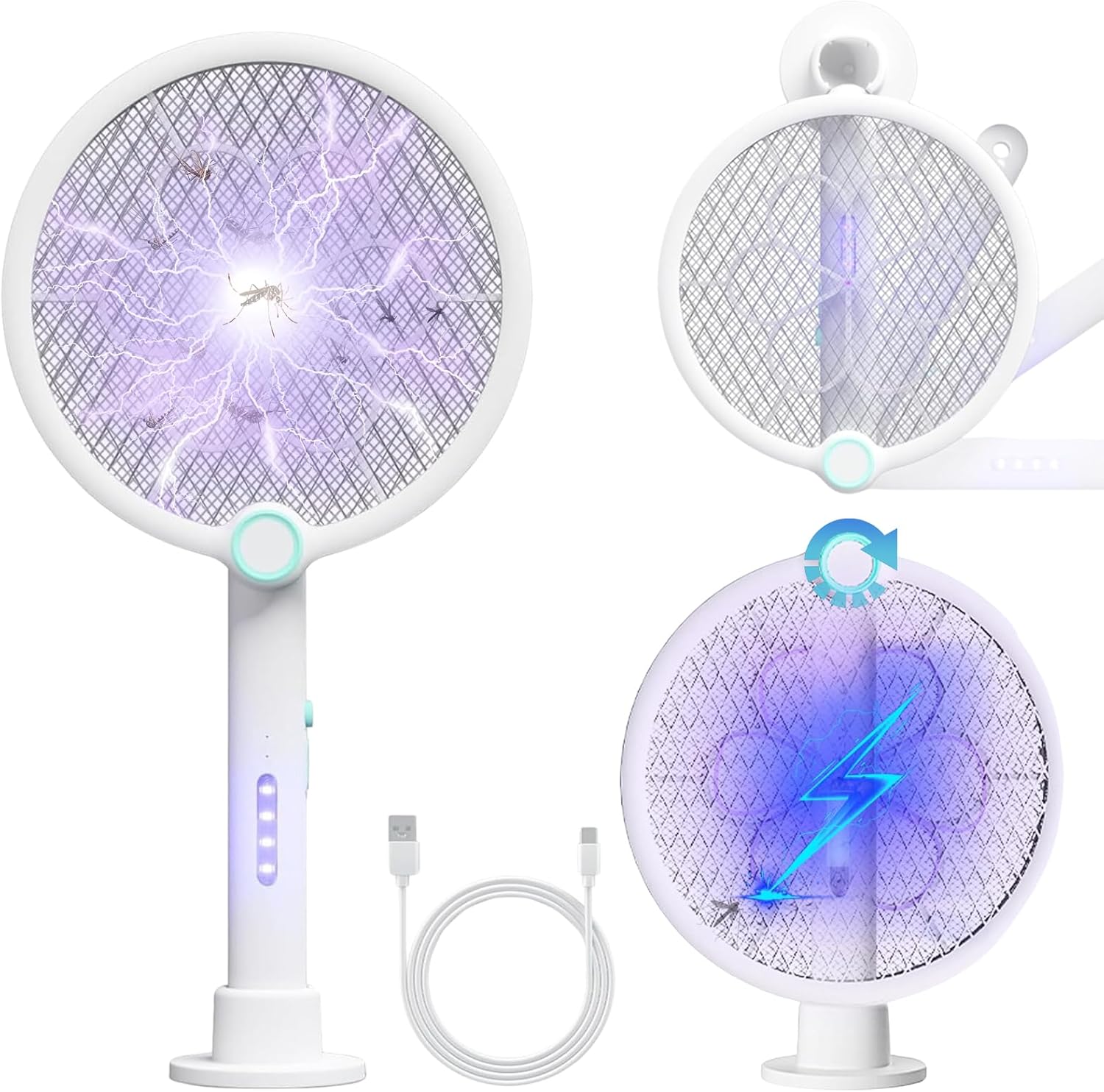 Amazon.co.jp: Nowoto Electric Insect Killer Racket, 2024 Upgraded ...