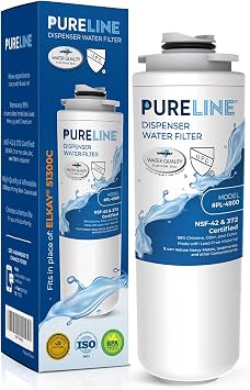 Pureline Filter Replacement for Elkay 51300C, NO CHIP Compatible with Elkay ezH2O and Halsey Taylor Bottle Filling Station
