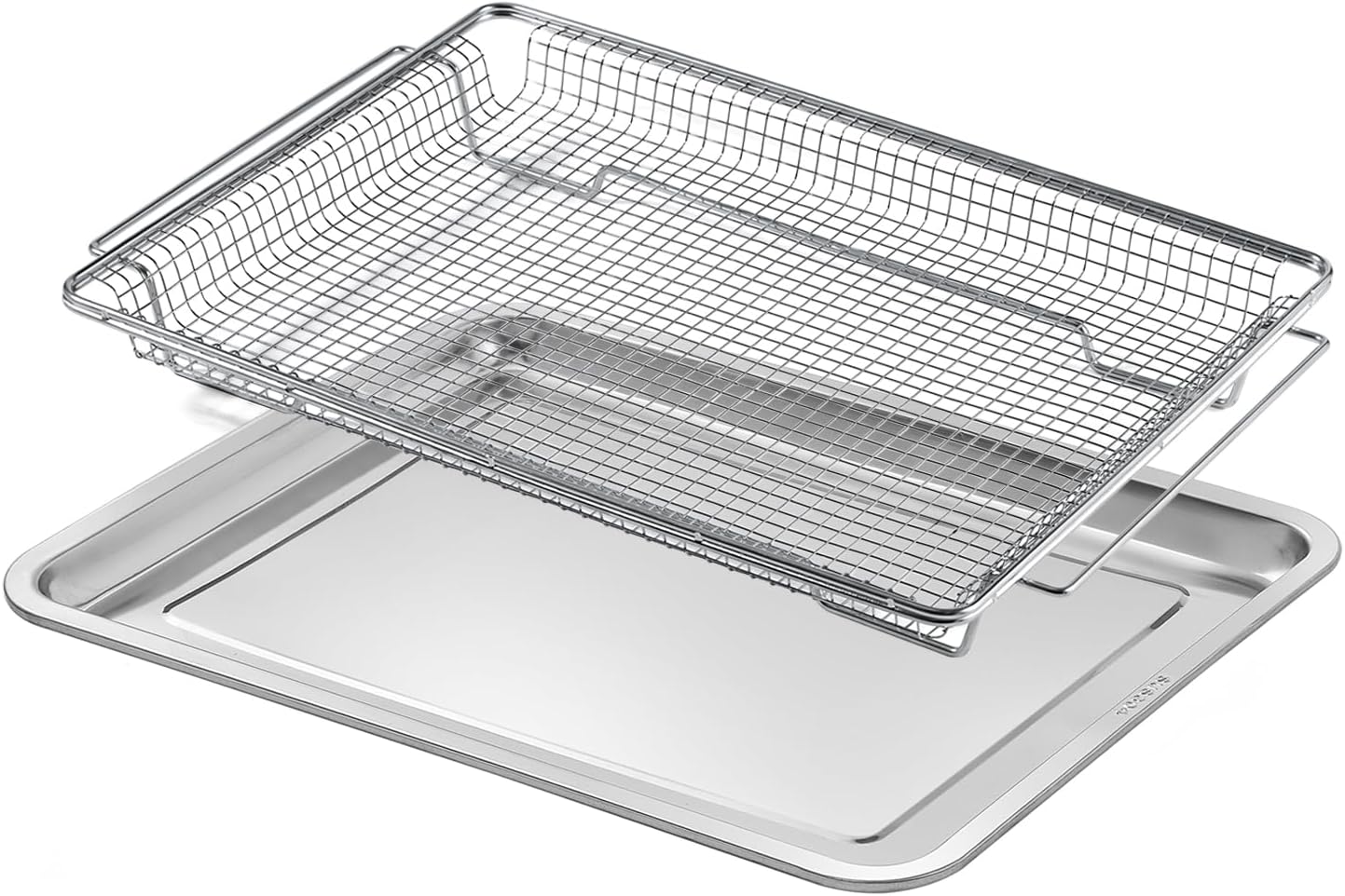 Allstare W11548747 Air Fryer Basket Replacement Parts for Whirlpool Range Oven Parts Kitchenaid Maytag Jenn-Air Air Fryer Tray with Drip Pan W11692811 304 Stainless Steel Mesh Basket Oven Baking Pan