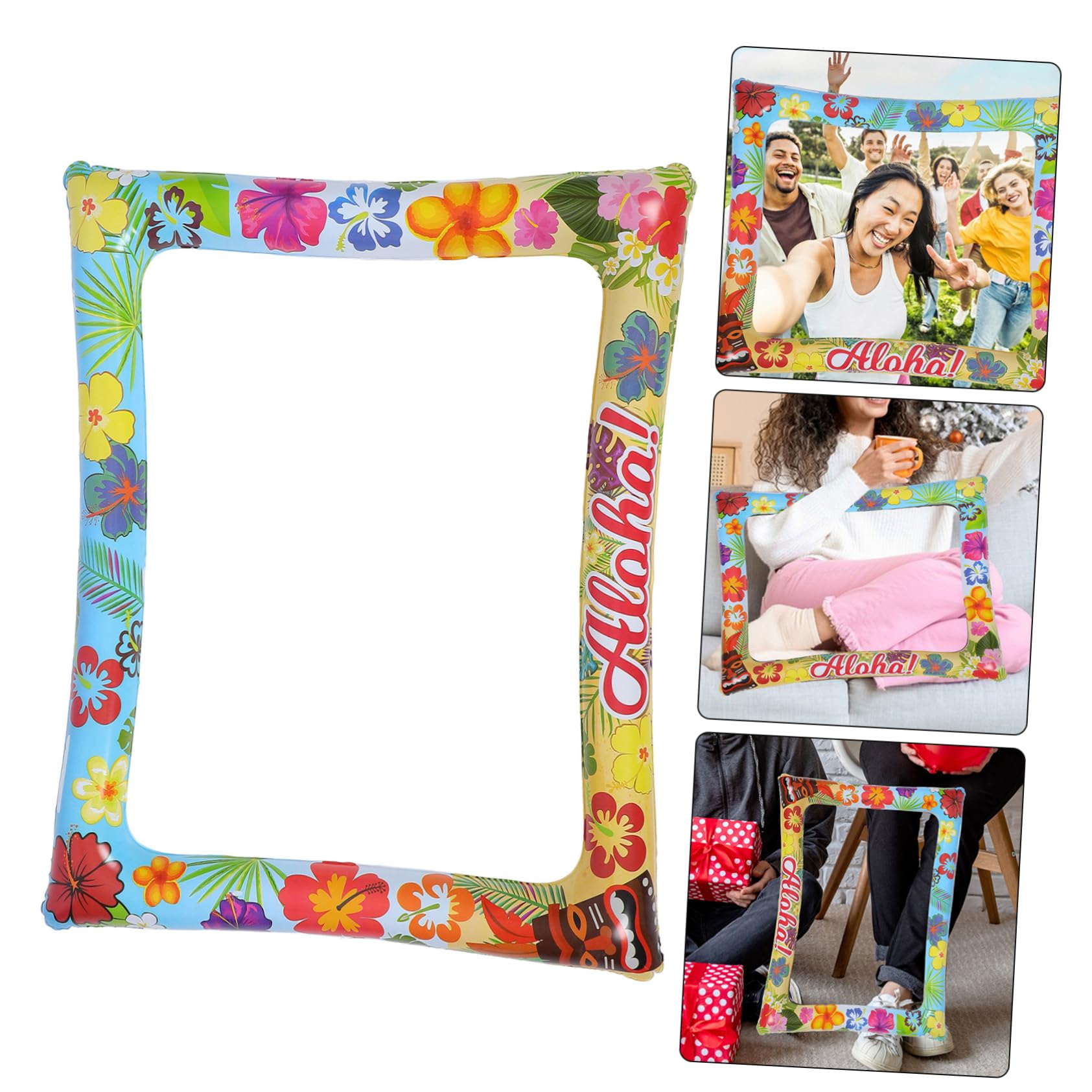 Kisangel 5stücke Aufblasbarer Foto Rahmen Für Partys Lustige Fotorequisiten Für Im Hawaii-Stil Für Sommerfeiern Poolpartys Und Hochzeiten