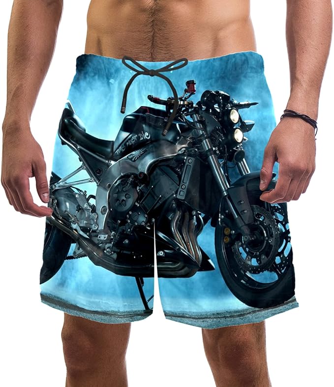 Eslifey Sport Motorcycle Bike Swim Trunks Elastic Swimsuit Board Shorts