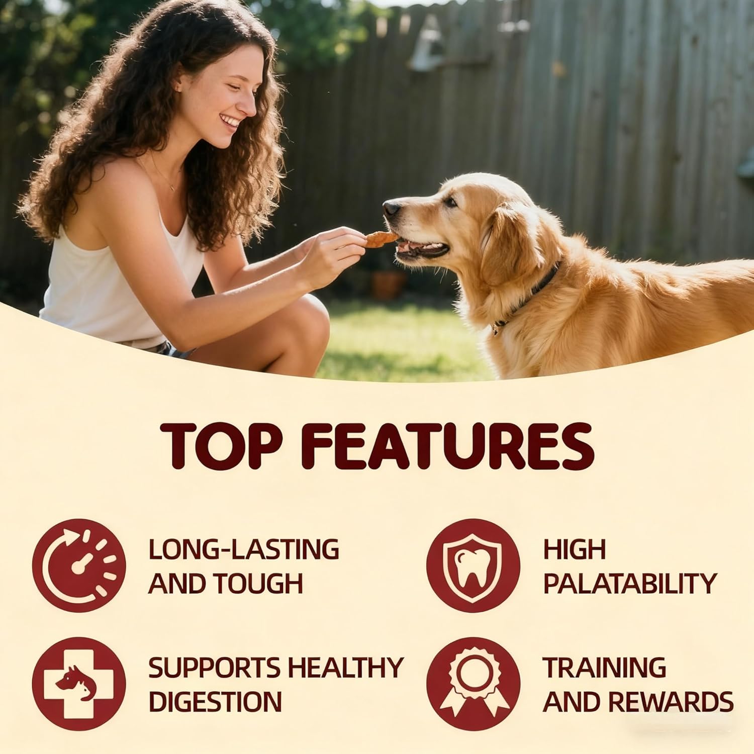 TailParty Turkey Tendons for Dogs with Fish Oil & Taurine: All Natural Dental Chews & Training Treats, Long Lasting Snack for Health-Conscious Pet Owners(Strip, 1 lb)