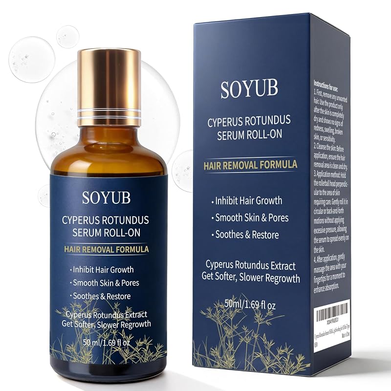 Sérum roll-on de Cyperus Rotundus SOYUB para cuidados após a remoção de pelos