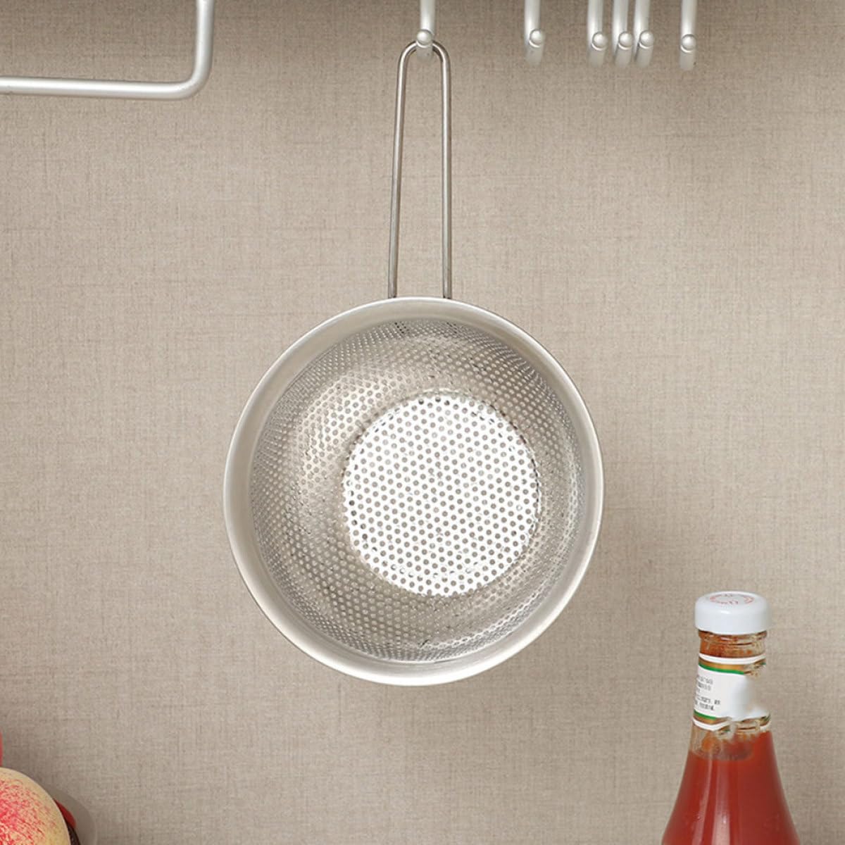 Edelstahl Siebkorb 15cm Feinmaschig Haushaltssieb für Gemüse und Reis Rostfreies Küchenabtropfsieb mit Robustem Metallsieb Abtropfkorb für Küche und Camping