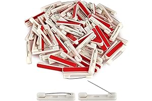 White Safety Pins for DIY Name Badges and Crafts