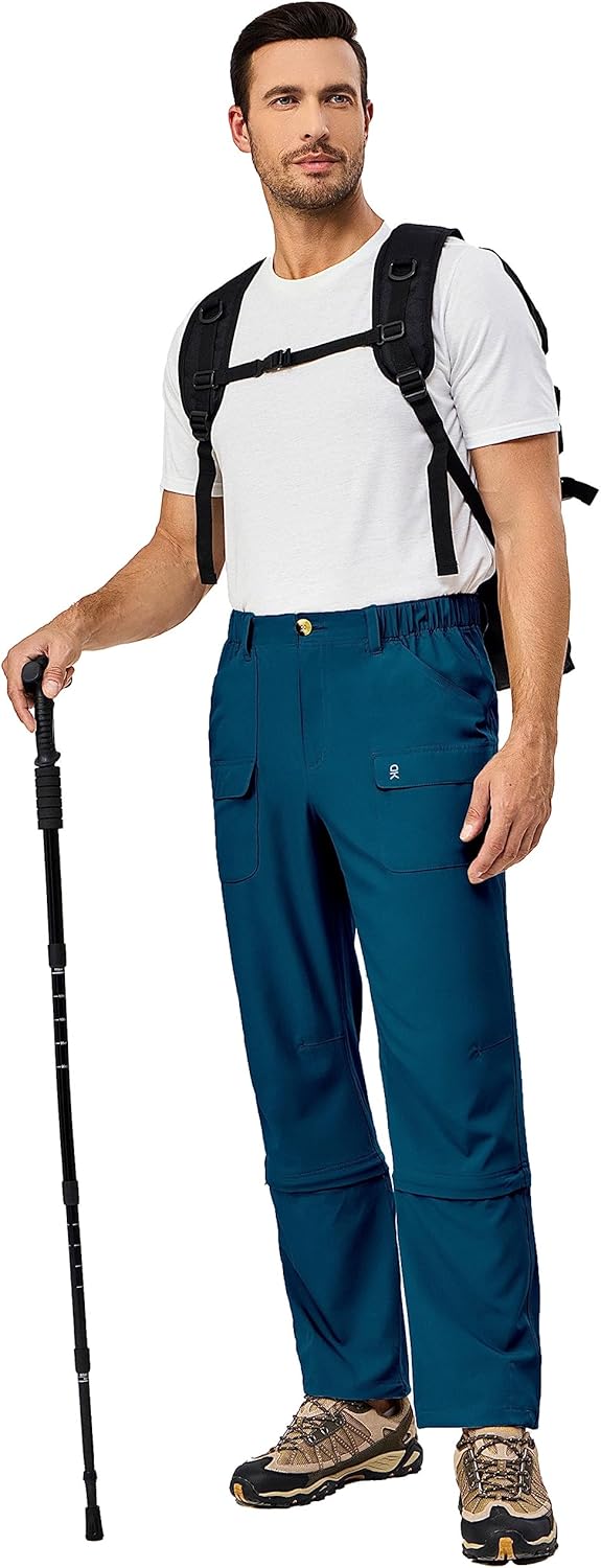 Little Donkey Andy Men's Stretch Convertible Pants Zip-Off Lightweight Quick-Dry Hiking Fishing Travel Pants
